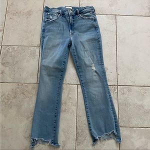 Mother The Insider Crop Step Chew Jeans